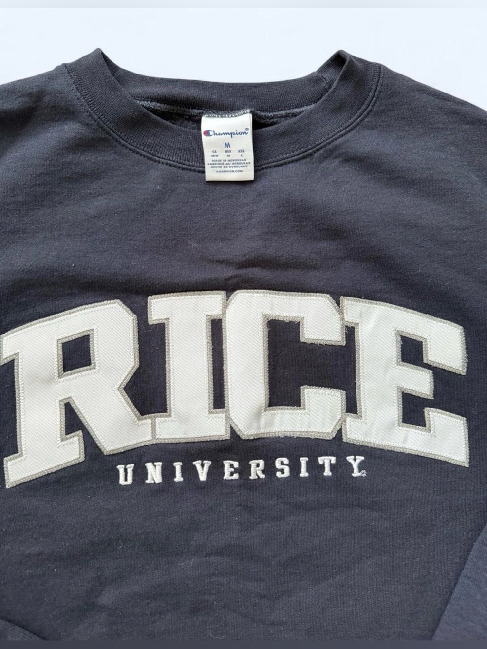 🦉 Vintage Champion Navy Rice University Embroidered Crewneck Sweatshirt 🦉